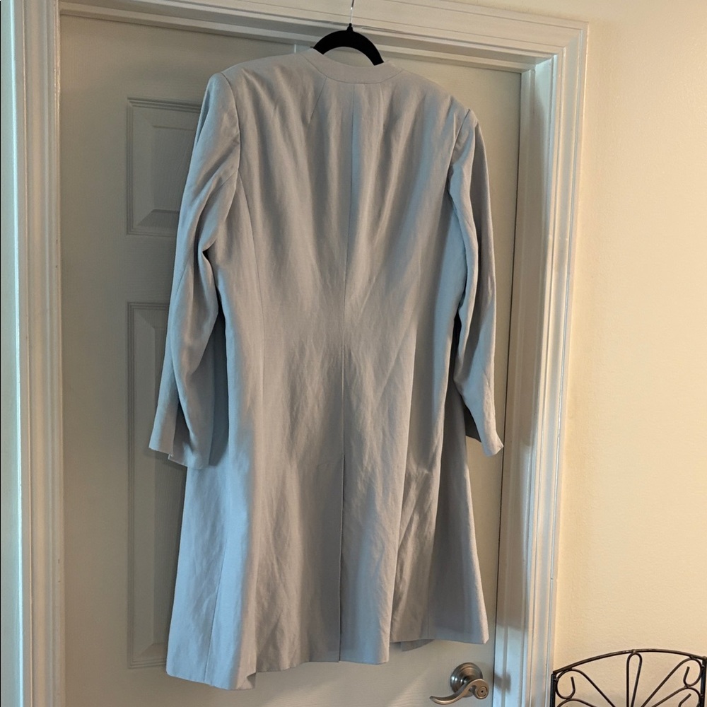 Sigrid Olsen Gray linen Long suit jacket - Picture 8 of 12